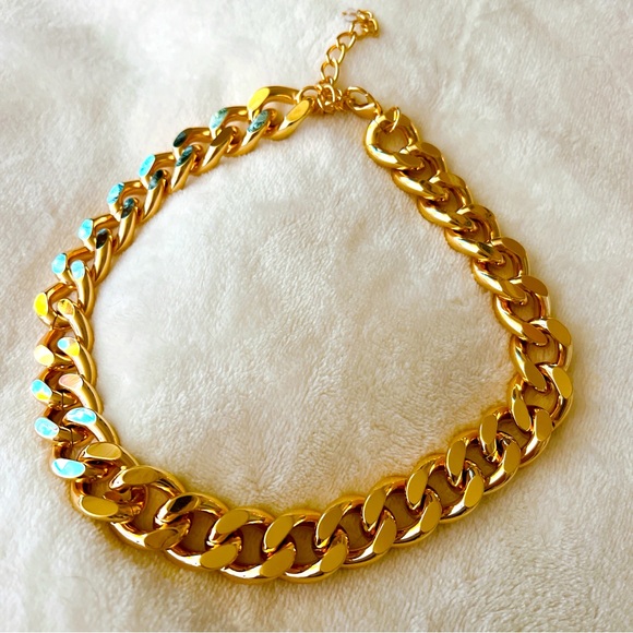 18k Gold plated 16” to 19” link chain necklace 🌟 gorgeous - Picture 3 of 6